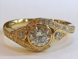 リフォーム後 K18 YG 0.3ct ブランドジュエリータイプ